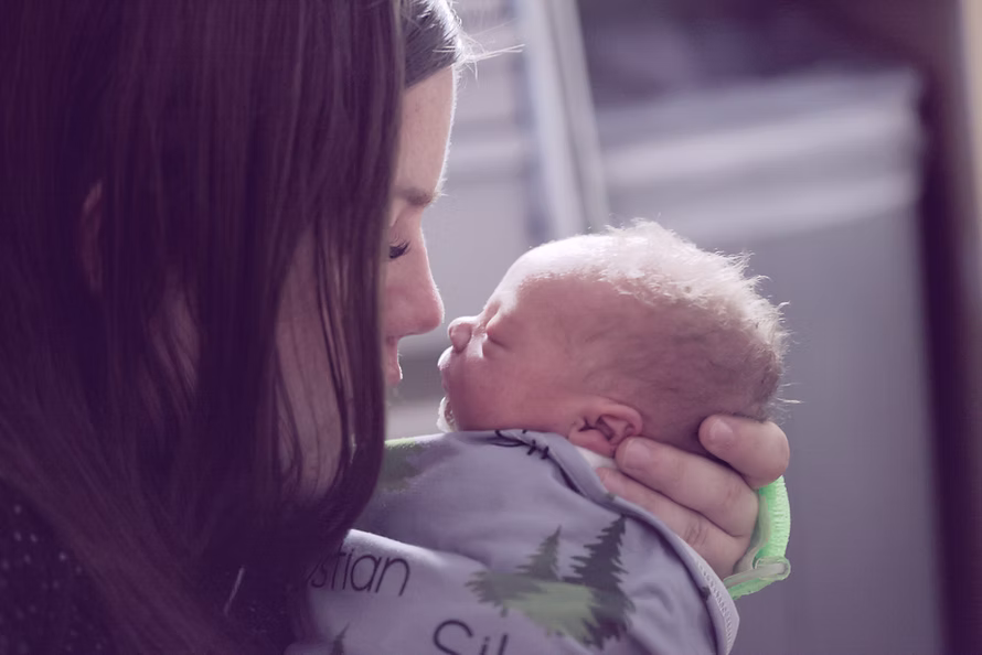 woman and baby