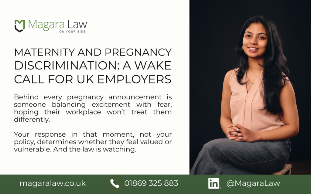 Magara Law's Esther Peacock gives her take on Maternity and Pregnancy Discrimination.