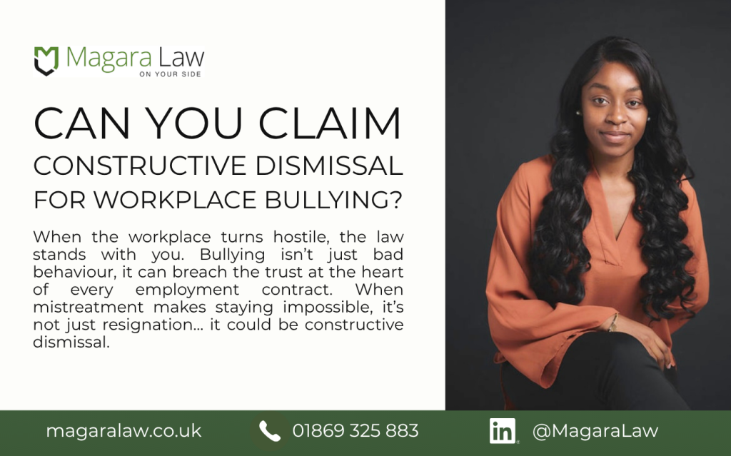 Magara Law's Abiola Craig talks Constructive Dismissal for Workplace Bullying.