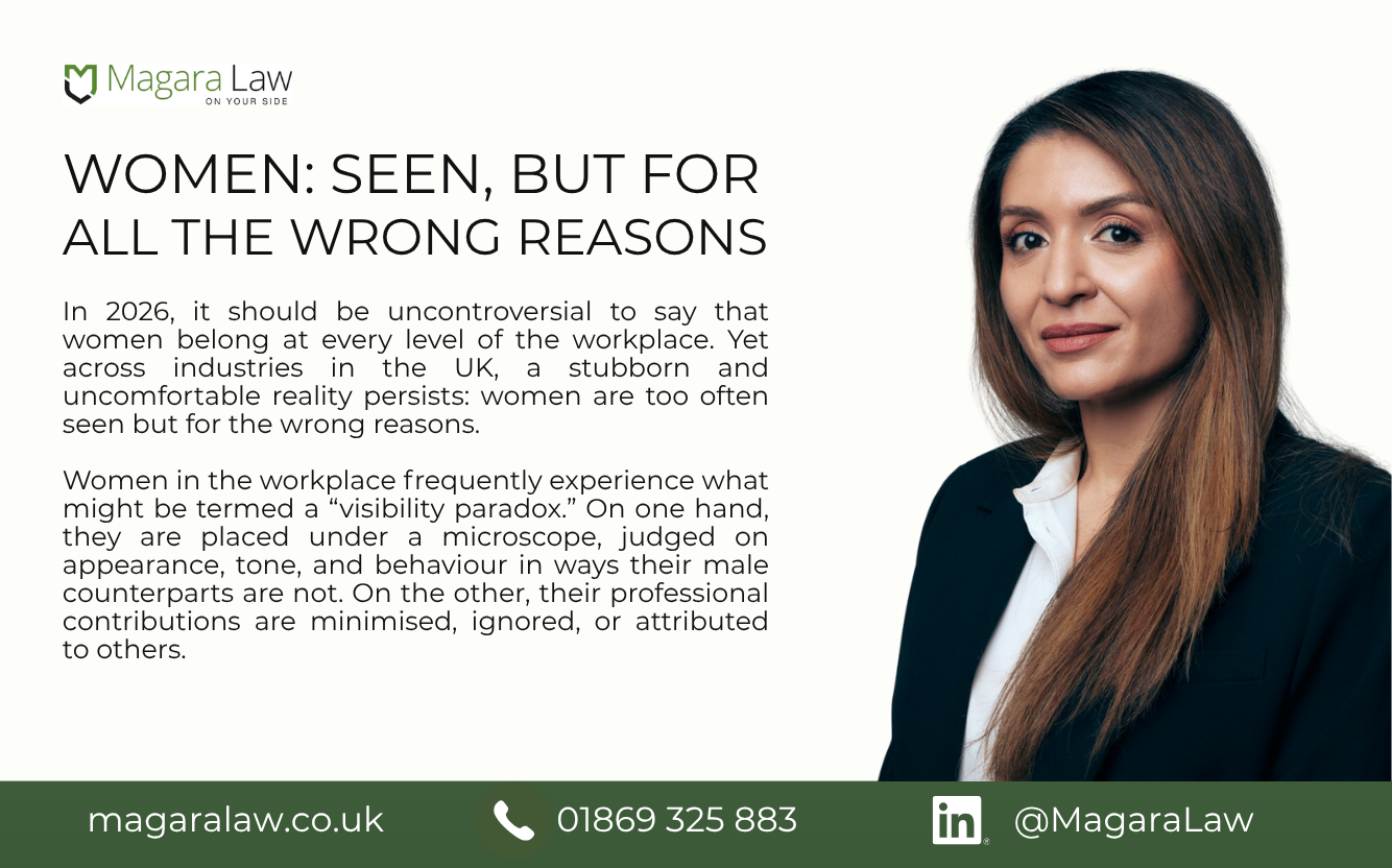 Women in the Workplace. Seen, but for all the wrong reasons. Authored by Shahrzad Seifi, Magara Law.