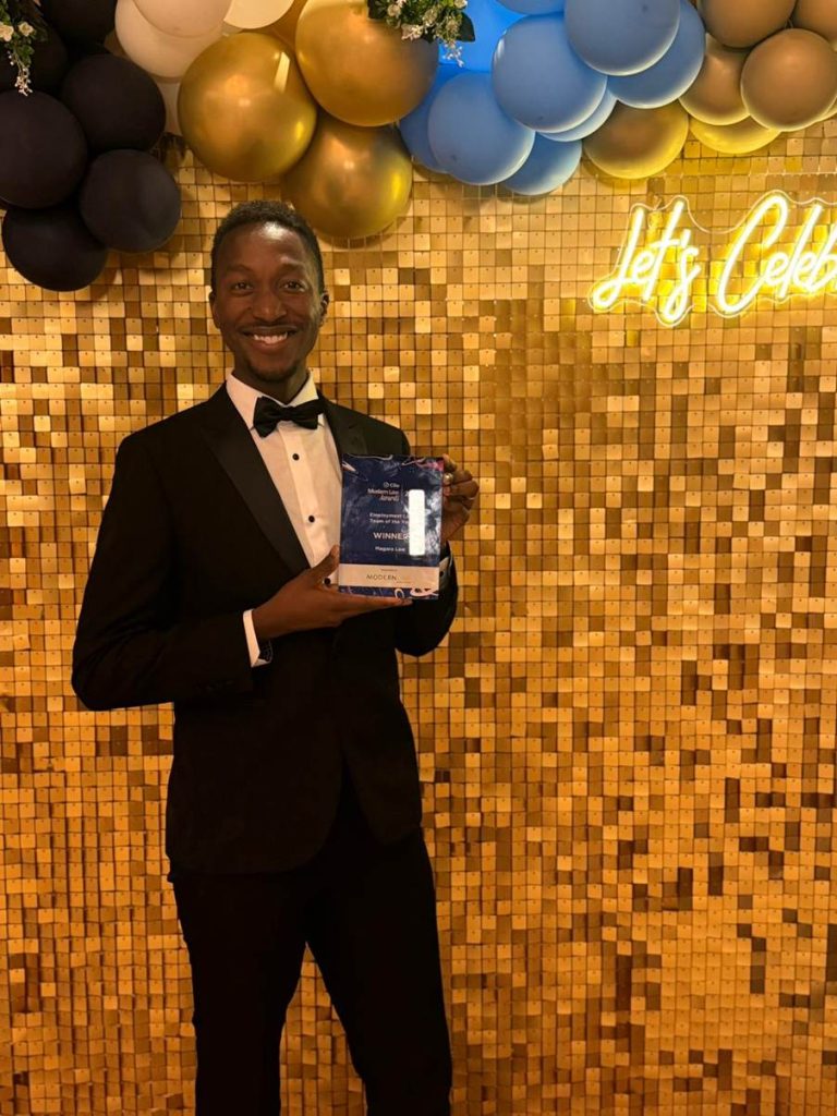 Magara Law founder, Roy Magara, with the Employment Law Team of the Year Award at the Modern Law Awards 2026.