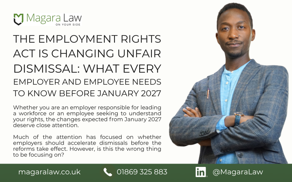 Employment Solicitor Advocate Roy Magara gives his take on how the Employment Rights Act is changing unfair dismissal.