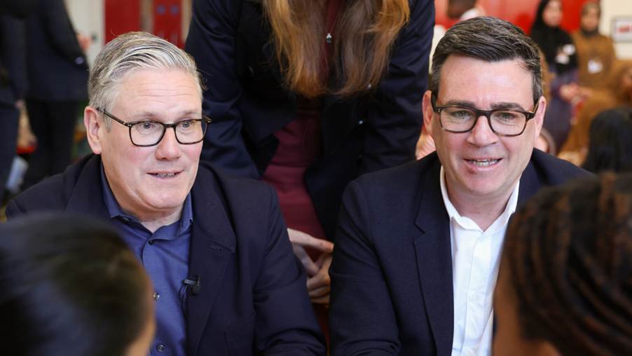 Keir Starmer and Andy Burnham. Keir Starmer's resignation has since been confirmed.
